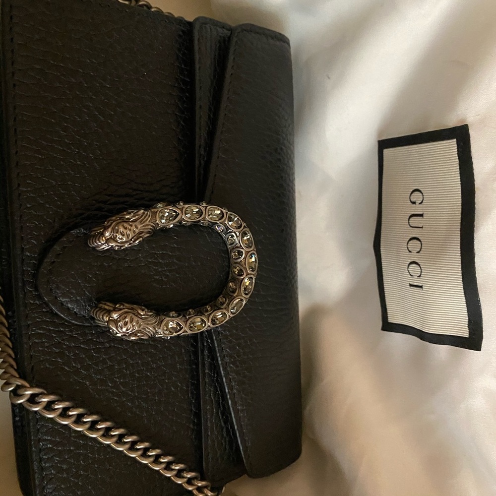 NWT Gucci Black Dionysus Super Mini Bag